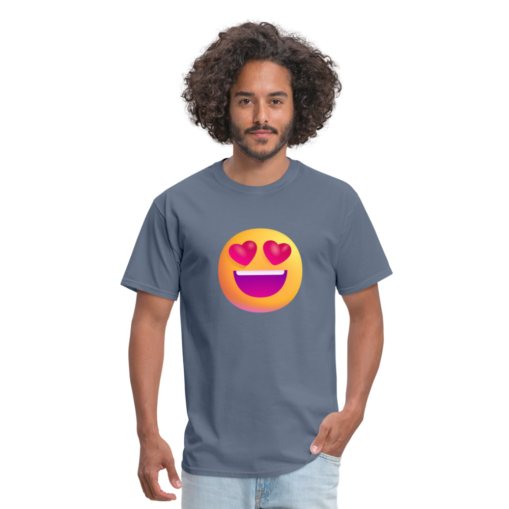 😍 Smiling Face with Heart-Eyes (Microsoft Fluent) Unisex Classic T-Shirt - denim