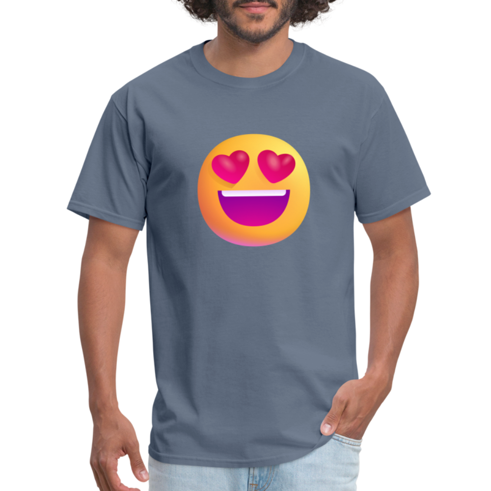 😍 Smiling Face with Heart-Eyes (Microsoft Fluent) Unisex Classic T-Shirt - denim