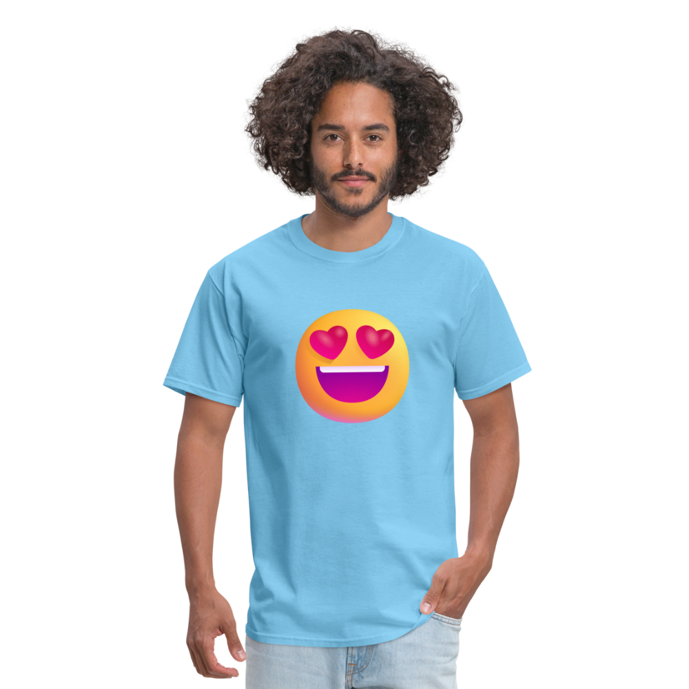 😍 Smiling Face with Heart-Eyes (Microsoft Fluent) Unisex Classic T-Shirt - aquatic blue