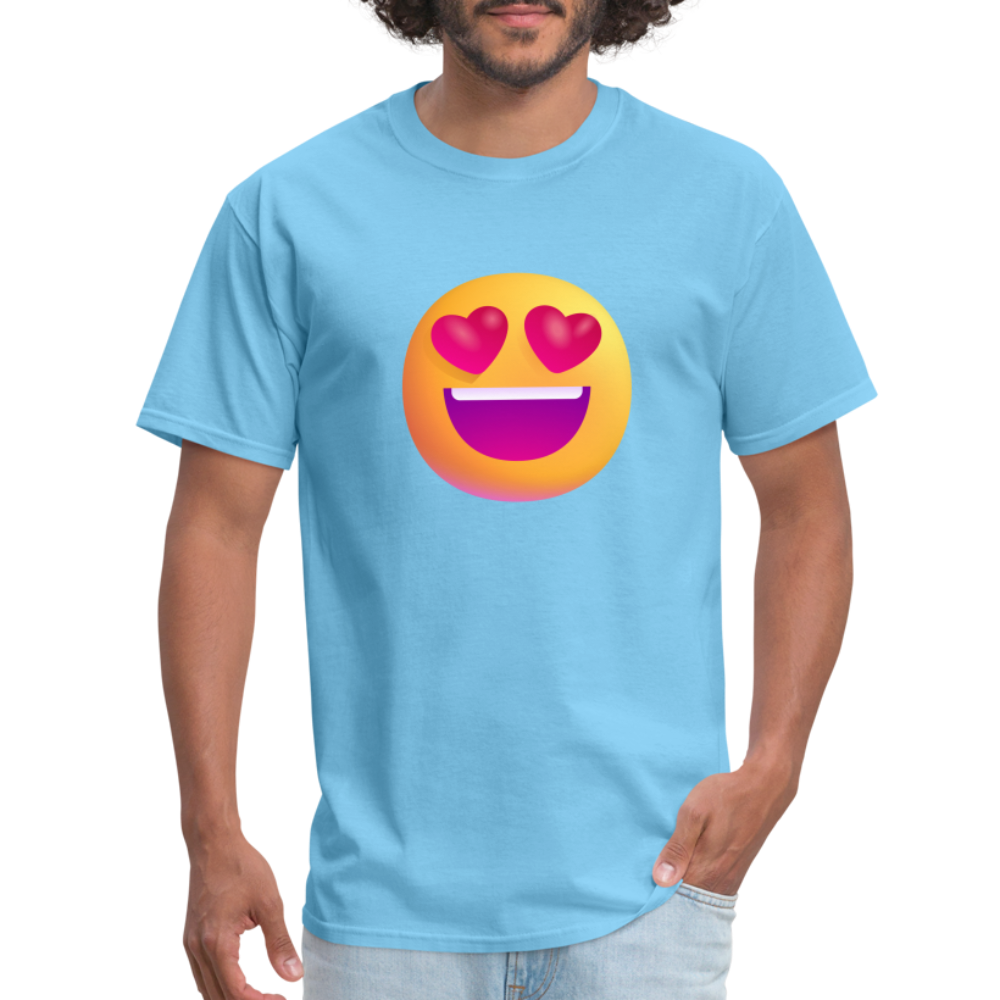 😍 Smiling Face with Heart-Eyes (Microsoft Fluent) Unisex Classic T-Shirt - aquatic blue