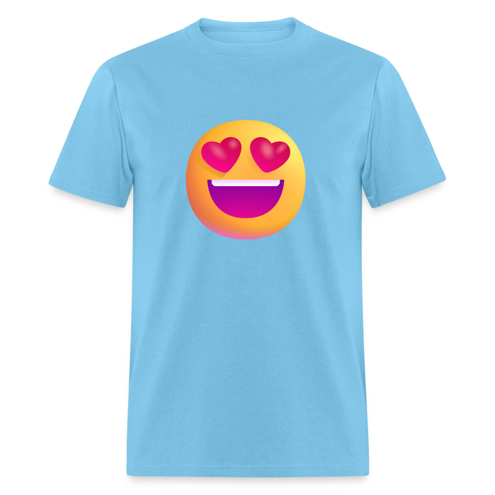 😍 Smiling Face with Heart-Eyes (Microsoft Fluent) Unisex Classic T-Shirt - aquatic blue