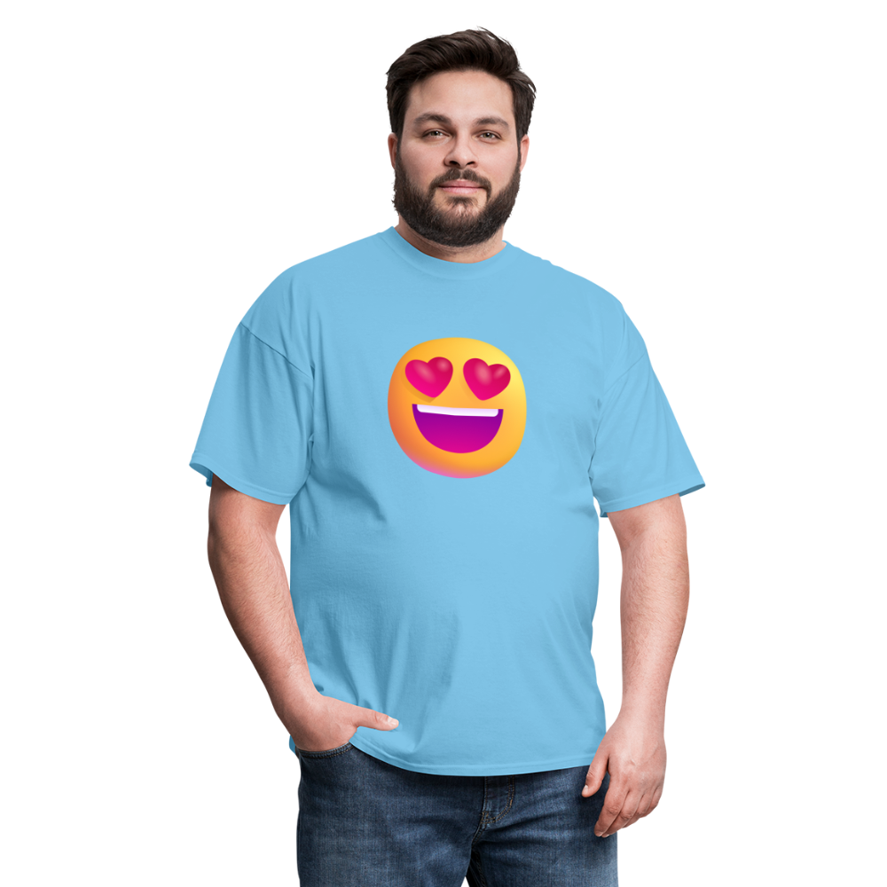 😍 Smiling Face with Heart-Eyes (Microsoft Fluent) Unisex Classic T-Shirt - aquatic blue