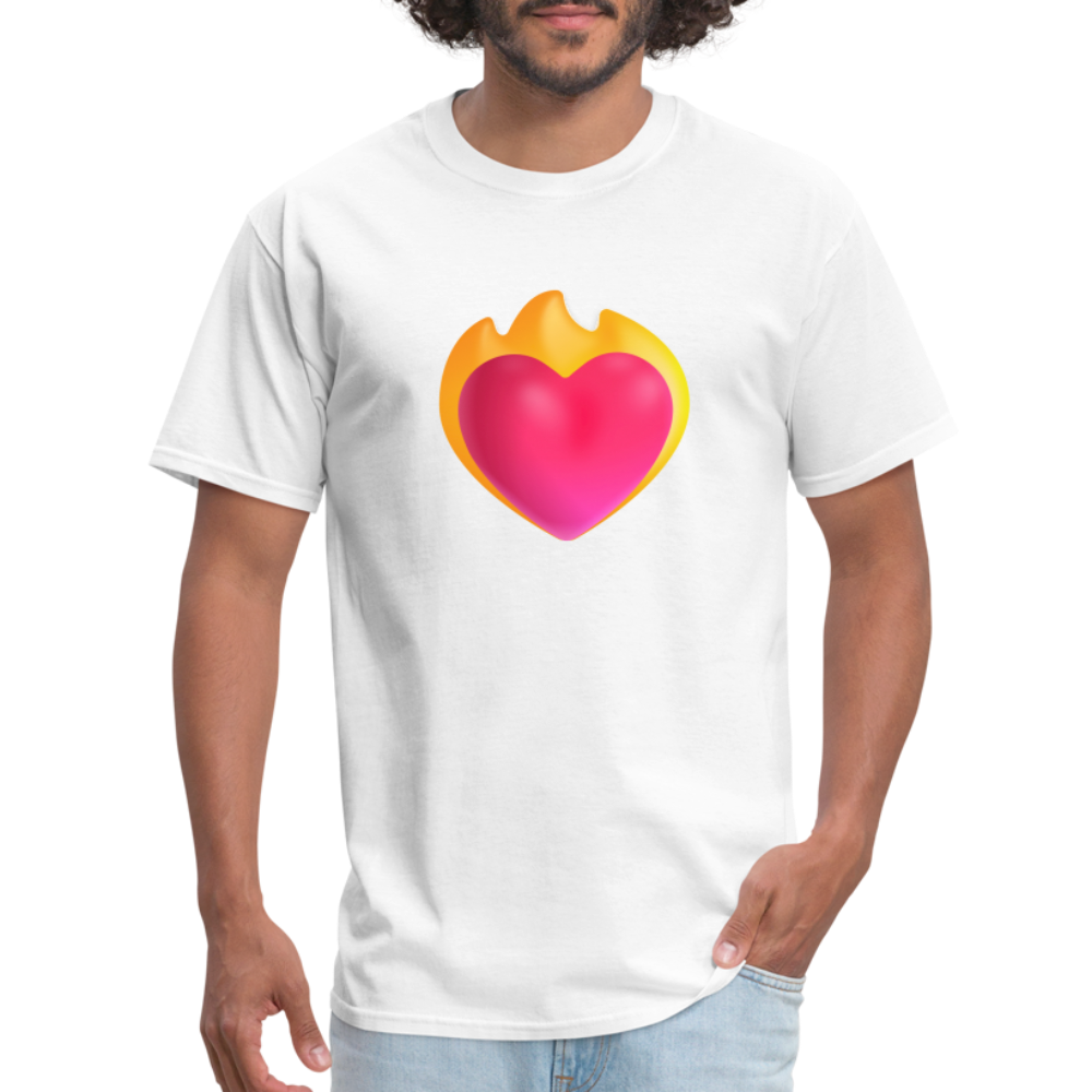 ❤️‍🔥 Heart on Fire (Microsoft Fluent) Unisex Classic T-Shirt - white