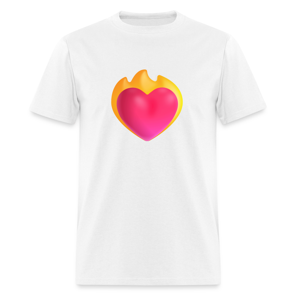 ❤️‍🔥 Heart on Fire (Microsoft Fluent) Unisex Classic T-Shirt - white