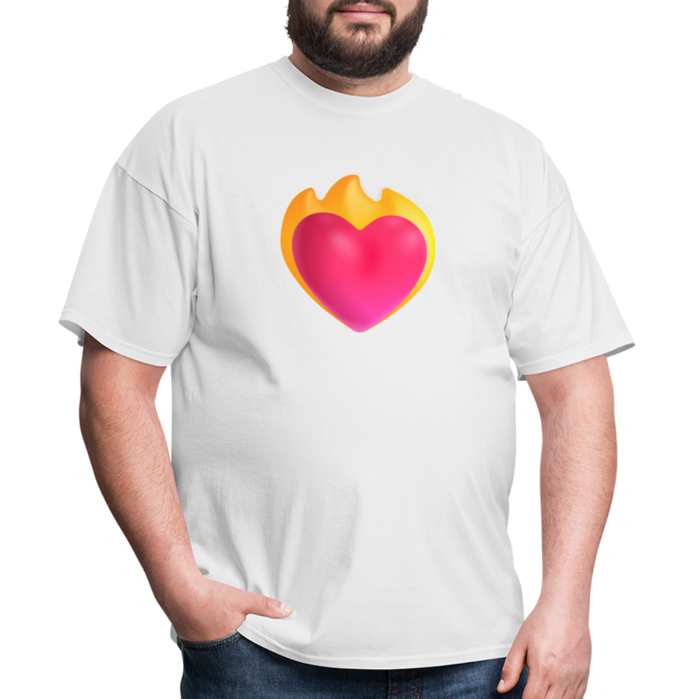 ❤️‍🔥 Heart on Fire (Microsoft Fluent) Unisex Classic T-Shirt - white