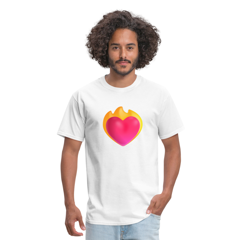 ❤️‍🔥 Heart on Fire (Microsoft Fluent) Unisex Classic T-Shirt - white