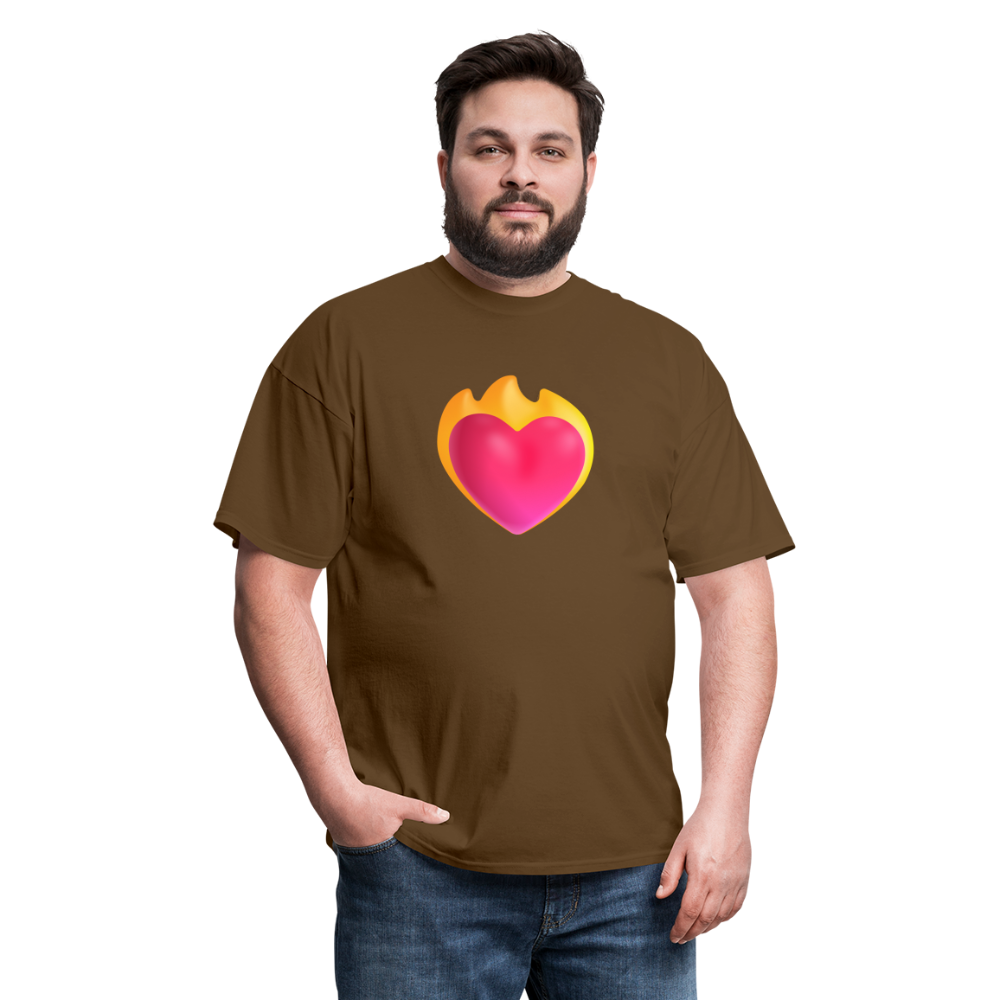 ❤️‍🔥 Heart on Fire (Microsoft Fluent) Unisex Classic T-Shirt - brown