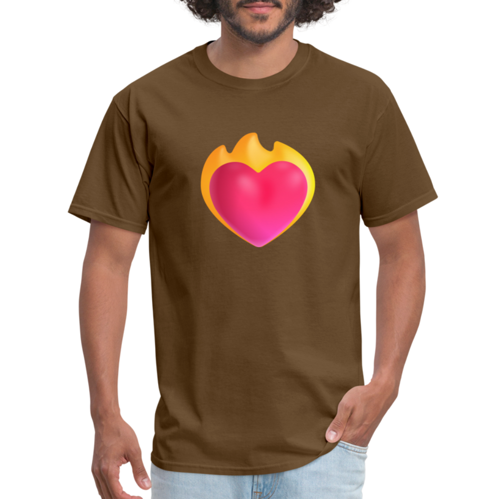 ❤️‍🔥 Heart on Fire (Microsoft Fluent) Unisex Classic T-Shirt - brown