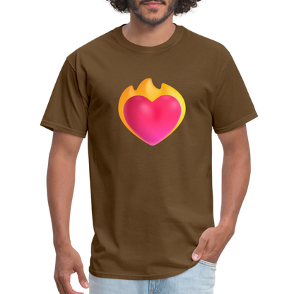 ❤️‍🔥 Heart on Fire (Microsoft Fluent) Unisex Classic T-Shirt - brown