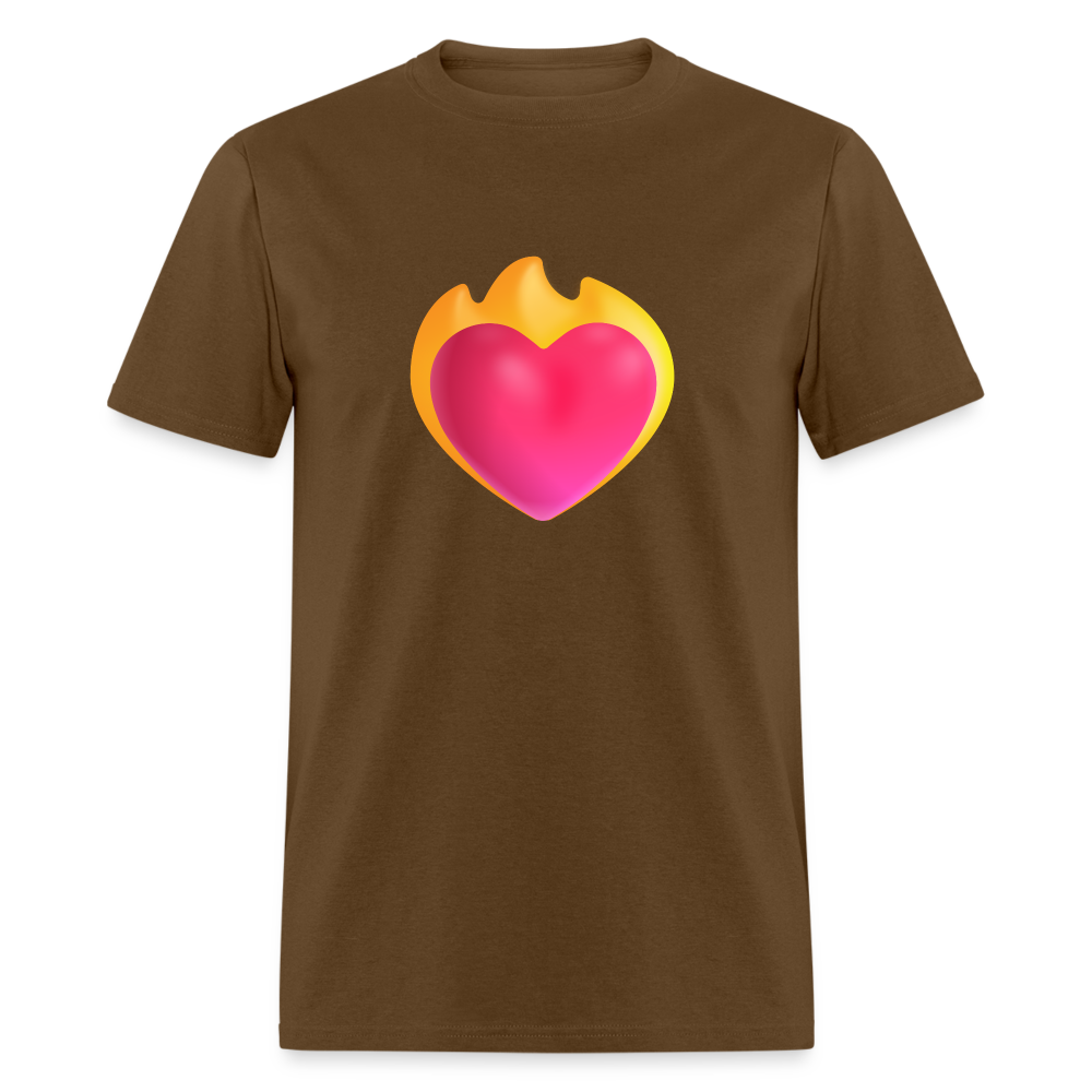 ❤️‍🔥 Heart on Fire (Microsoft Fluent) Unisex Classic T-Shirt - brown