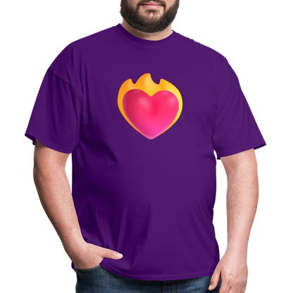 ❤️‍🔥 Heart on Fire (Microsoft Fluent) Unisex Classic T-Shirt - purple