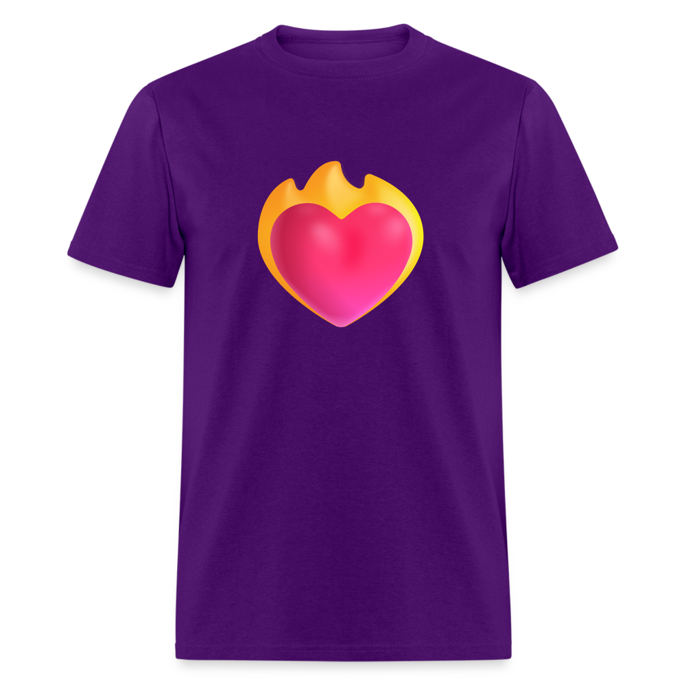 ❤️‍🔥 Heart on Fire (Microsoft Fluent) Unisex Classic T-Shirt - purple