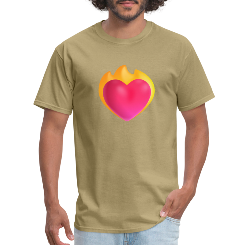 ❤️‍🔥 Heart on Fire (Microsoft Fluent) Unisex Classic T-Shirt - khaki