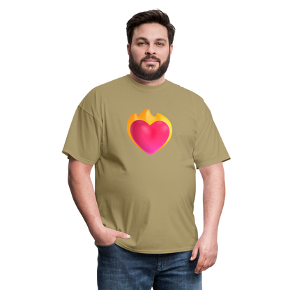 ❤️‍🔥 Heart on Fire (Microsoft Fluent) Unisex Classic T-Shirt - khaki
