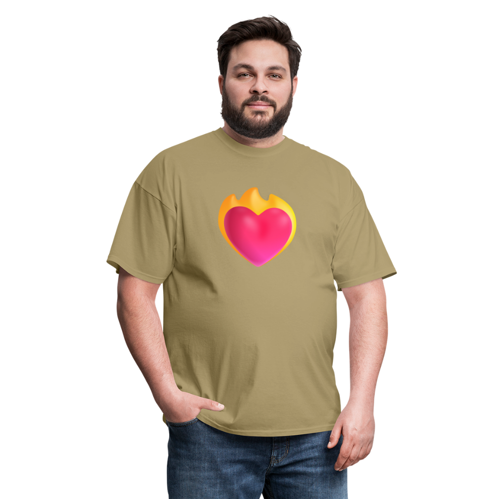 ❤️‍🔥 Heart on Fire (Microsoft Fluent) Unisex Classic T-Shirt - khaki