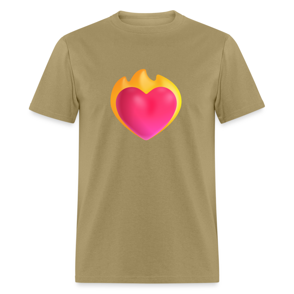 ❤️‍🔥 Heart on Fire (Microsoft Fluent) Unisex Classic T-Shirt - khaki