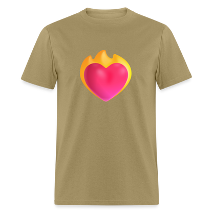 ❤️‍🔥 Heart on Fire (Microsoft Fluent) Unisex Classic T-Shirt - khaki