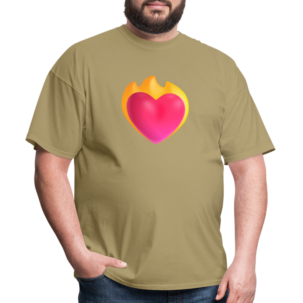 ❤️‍🔥 Heart on Fire (Microsoft Fluent) Unisex Classic T-Shirt - khaki