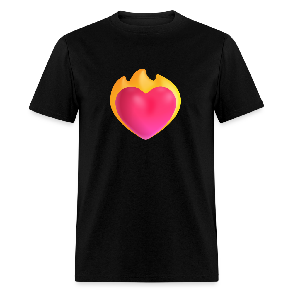 ❤️‍🔥 Heart on Fire (Microsoft Fluent) Unisex Classic T-Shirt - black