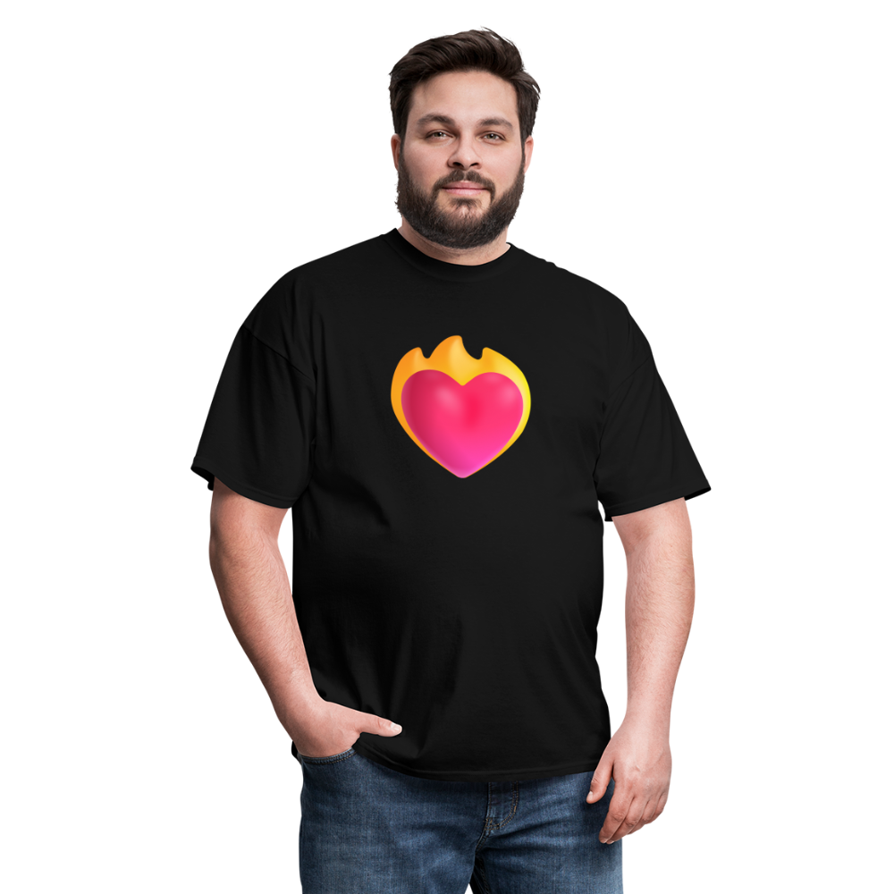 ❤️‍🔥 Heart on Fire (Microsoft Fluent) Unisex Classic T-Shirt - black