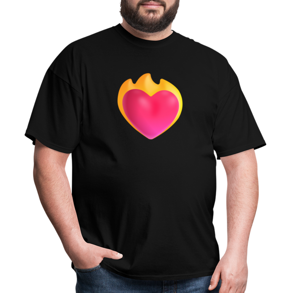 ❤️‍🔥 Heart on Fire (Microsoft Fluent) Unisex Classic T-Shirt - black