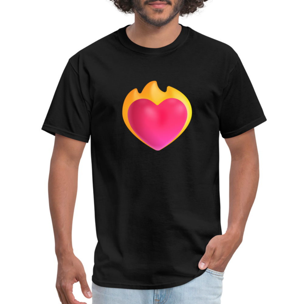 ❤️‍🔥 Heart on Fire (Microsoft Fluent) Unisex Classic T-Shirt - black