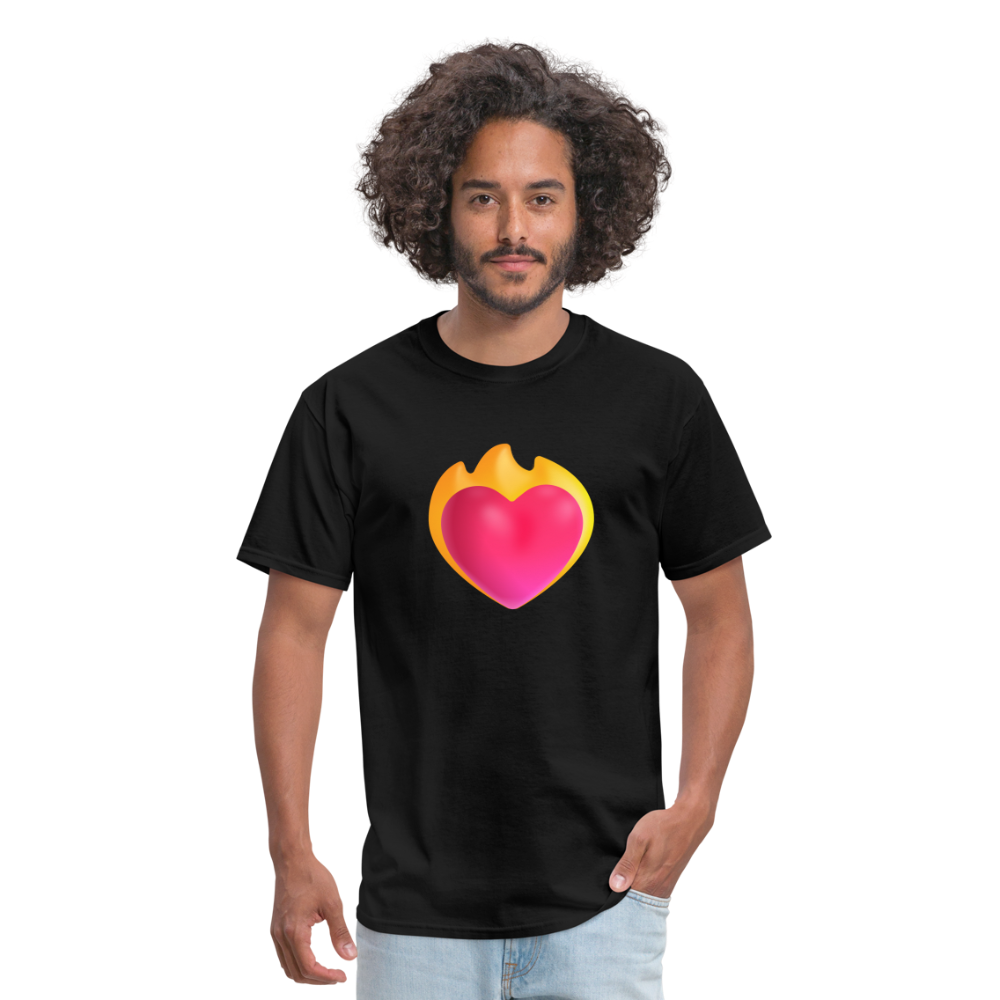 ❤️‍🔥 Heart on Fire (Microsoft Fluent) Unisex Classic T-Shirt - black