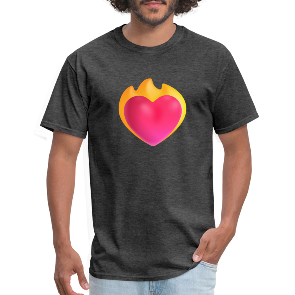 ❤️‍🔥 Heart on Fire (Microsoft Fluent) Unisex Classic T-Shirt - heather black