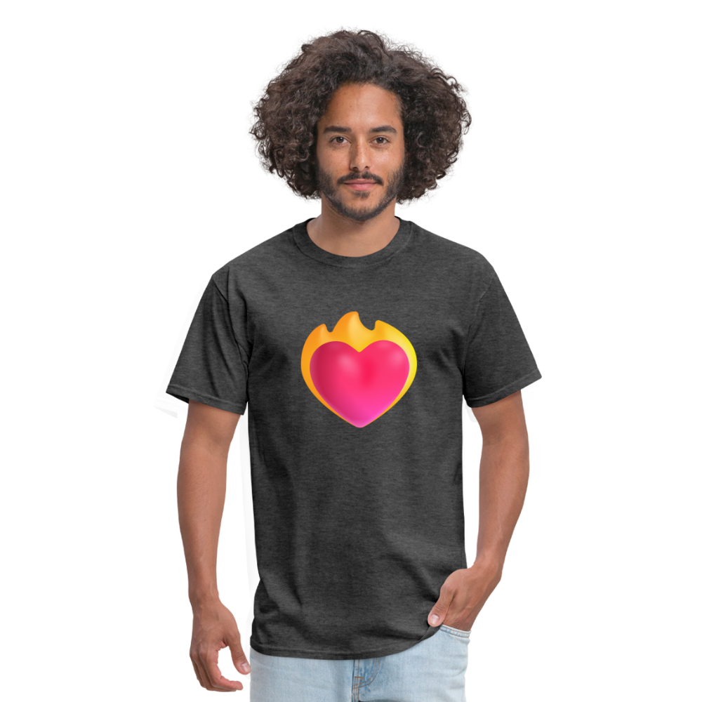 ❤️‍🔥 Heart on Fire (Microsoft Fluent) Unisex Classic T-Shirt - heather black