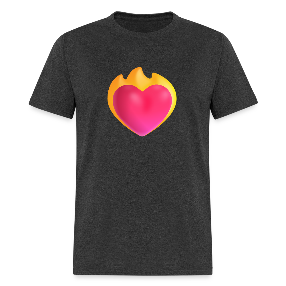 ❤️‍🔥 Heart on Fire (Microsoft Fluent) Unisex Classic T-Shirt - heather black