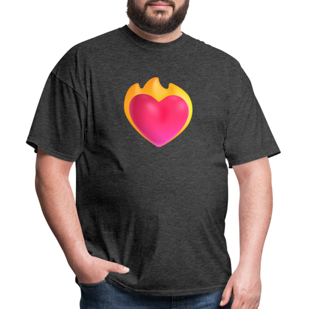 ❤️‍🔥 Heart on Fire (Microsoft Fluent) Unisex Classic T-Shirt - heather black
