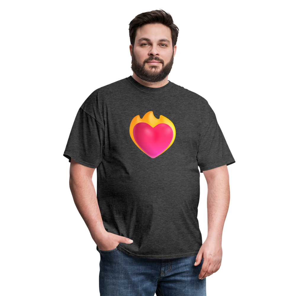 ❤️‍🔥 Heart on Fire (Microsoft Fluent) Unisex Classic T-Shirt - heather black