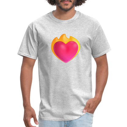 ❤️‍🔥 Heart on Fire (Microsoft Fluent) Unisex Classic T-Shirt - heather gray