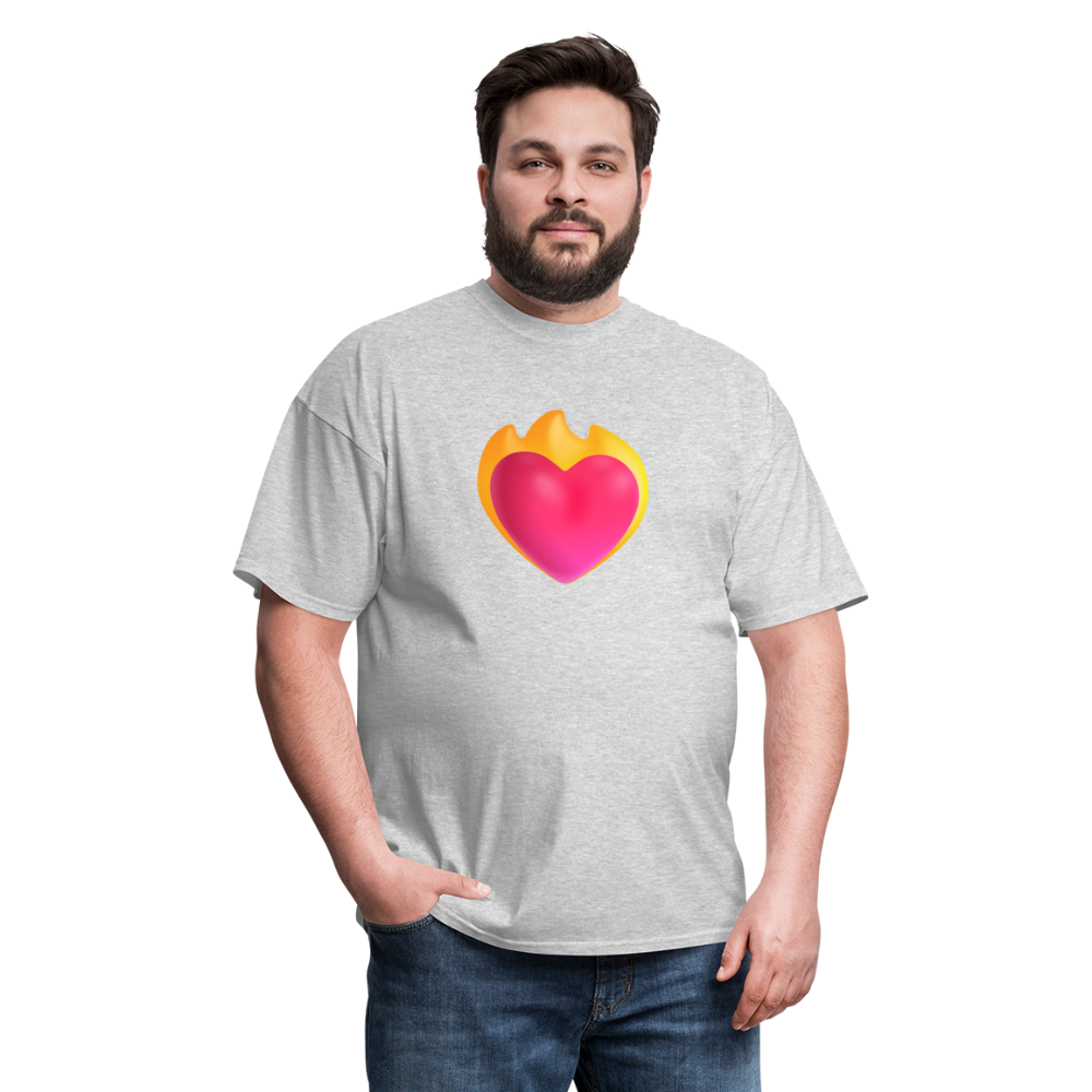 ❤️‍🔥 Heart on Fire (Microsoft Fluent) Unisex Classic T-Shirt - heather gray