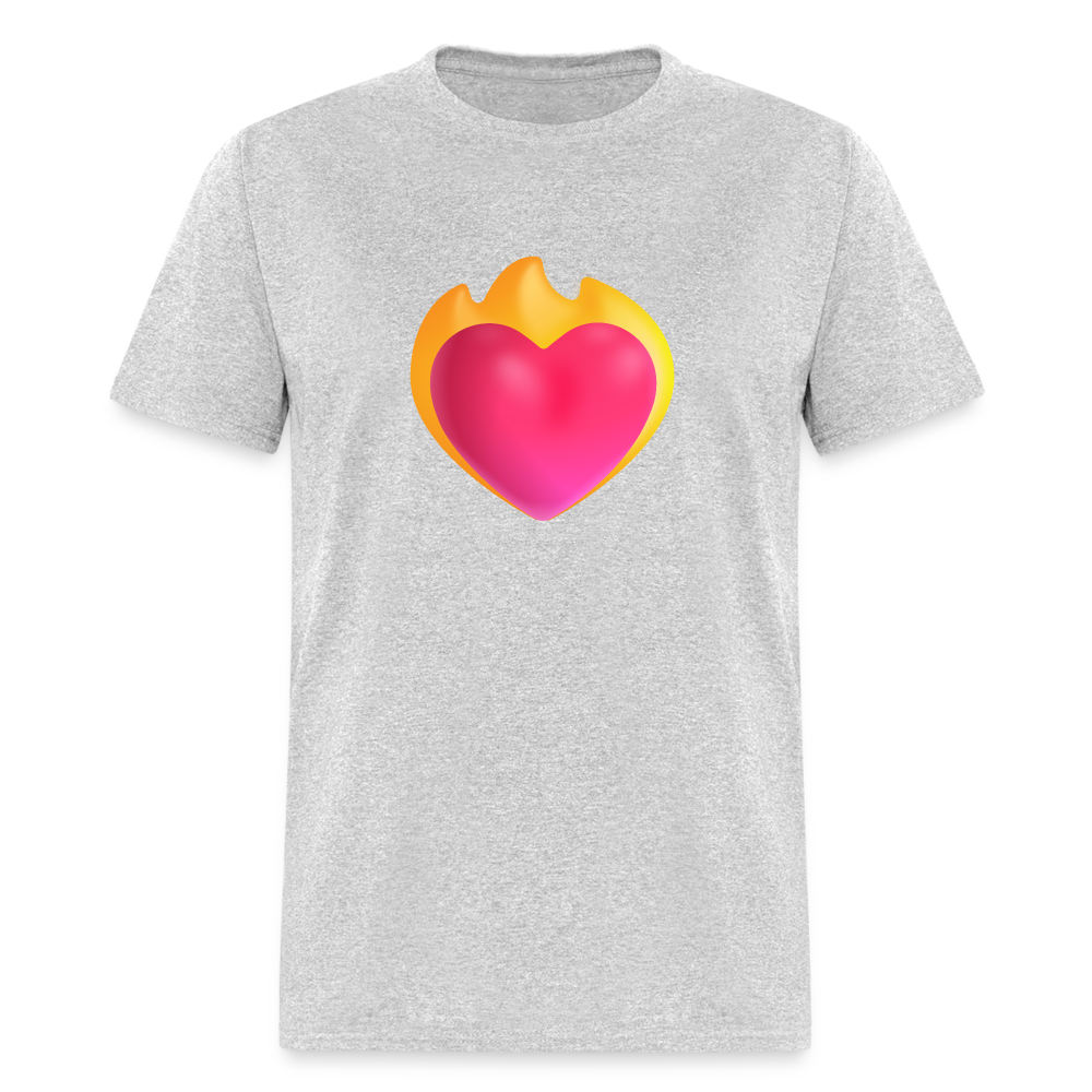 ❤️‍🔥 Heart on Fire (Microsoft Fluent) Unisex Classic T-Shirt - heather gray