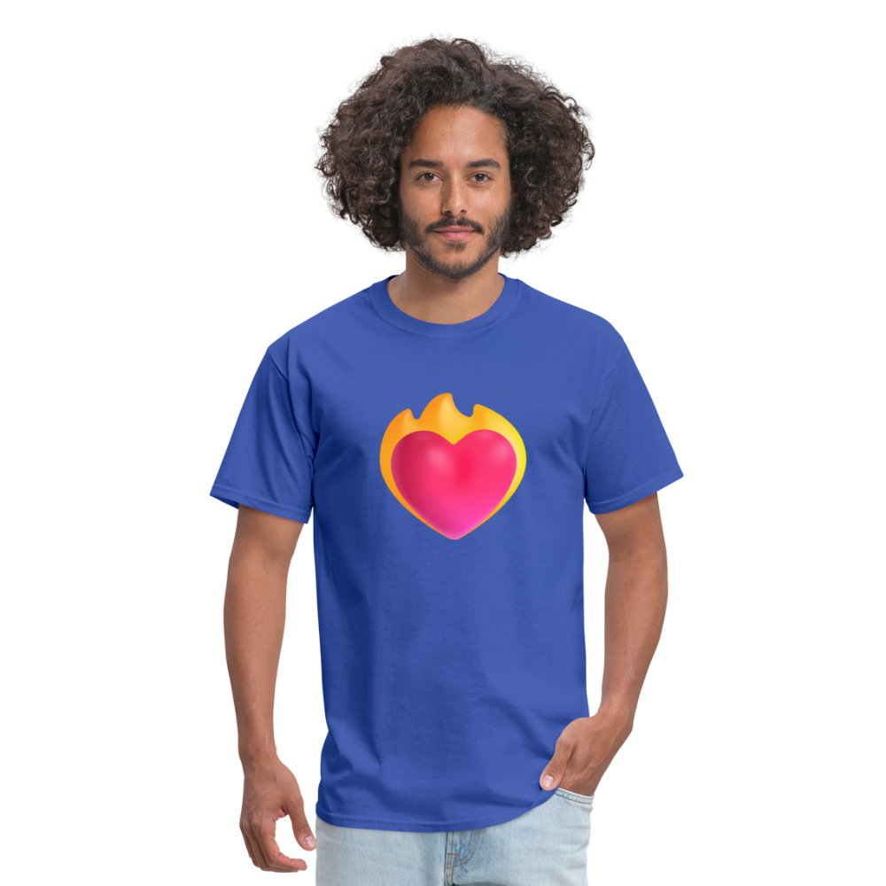 ❤️‍🔥 Heart on Fire (Microsoft Fluent) Unisex Classic T-Shirt - royal blue