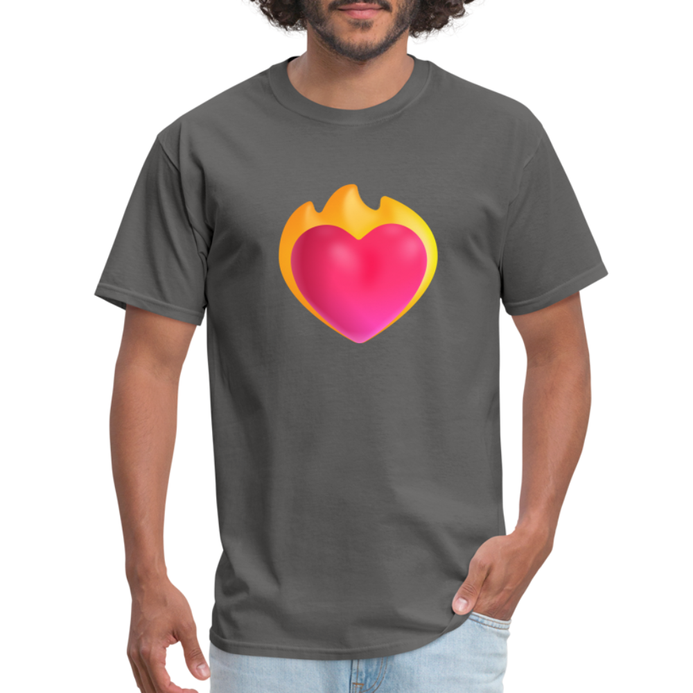 ❤️‍🔥 Heart on Fire (Microsoft Fluent) Unisex Classic T-Shirt - charcoal