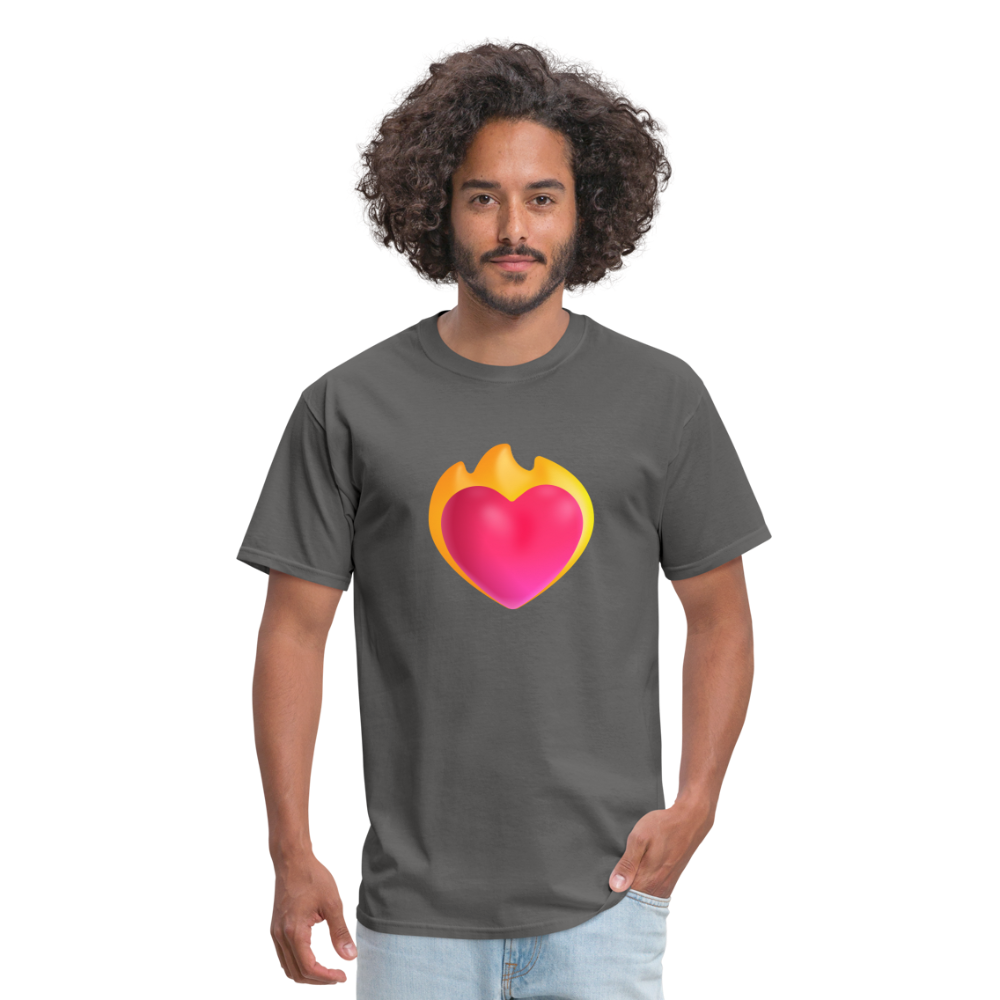 ❤️‍🔥 Heart on Fire (Microsoft Fluent) Unisex Classic T-Shirt - charcoal