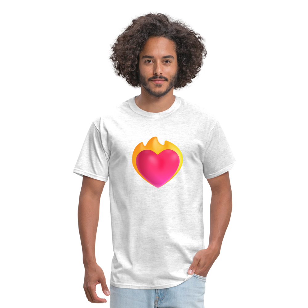 ❤️‍🔥 Heart on Fire (Microsoft Fluent) Unisex Classic T-Shirt - light heather gray