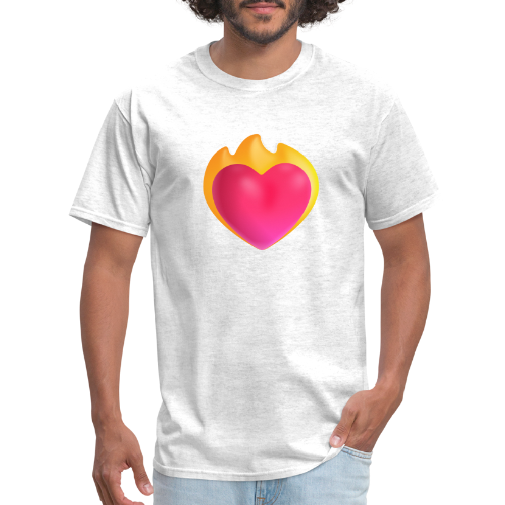 ❤️‍🔥 Heart on Fire (Microsoft Fluent) Unisex Classic T-Shirt - light heather gray