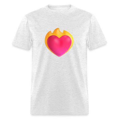 ❤️‍🔥 Heart on Fire (Microsoft Fluent) Unisex Classic T-Shirt - light heather gray