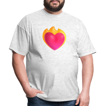 ❤️‍🔥 Heart on Fire (Microsoft Fluent) Unisex Classic T-Shirt - light heather gray
