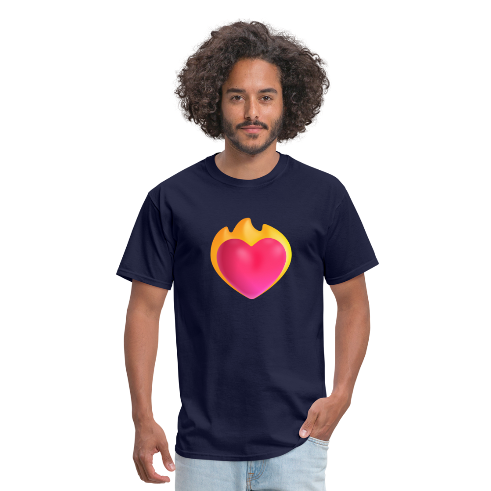❤️‍🔥 Heart on Fire (Microsoft Fluent) Unisex Classic T-Shirt - navy