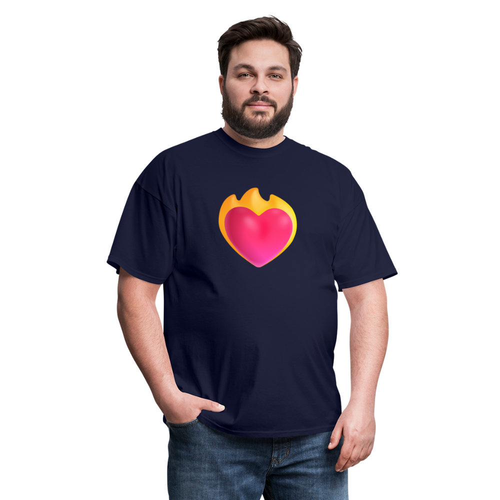 ❤️‍🔥 Heart on Fire (Microsoft Fluent) Unisex Classic T-Shirt - navy