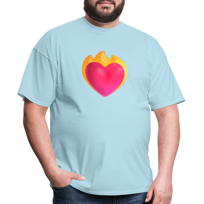 ❤️‍🔥 Heart on Fire (Microsoft Fluent) Unisex Classic T-Shirt - powder blue