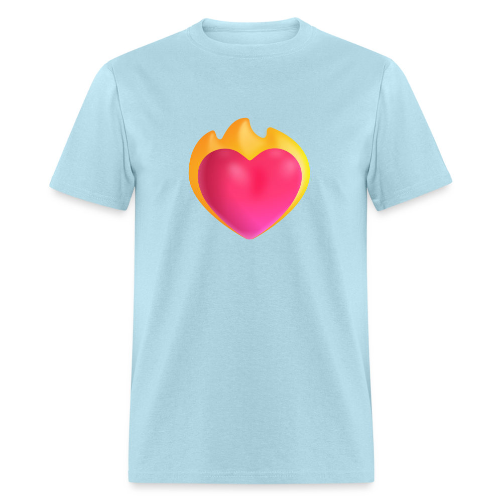 ❤️‍🔥 Heart on Fire (Microsoft Fluent) Unisex Classic T-Shirt - powder blue