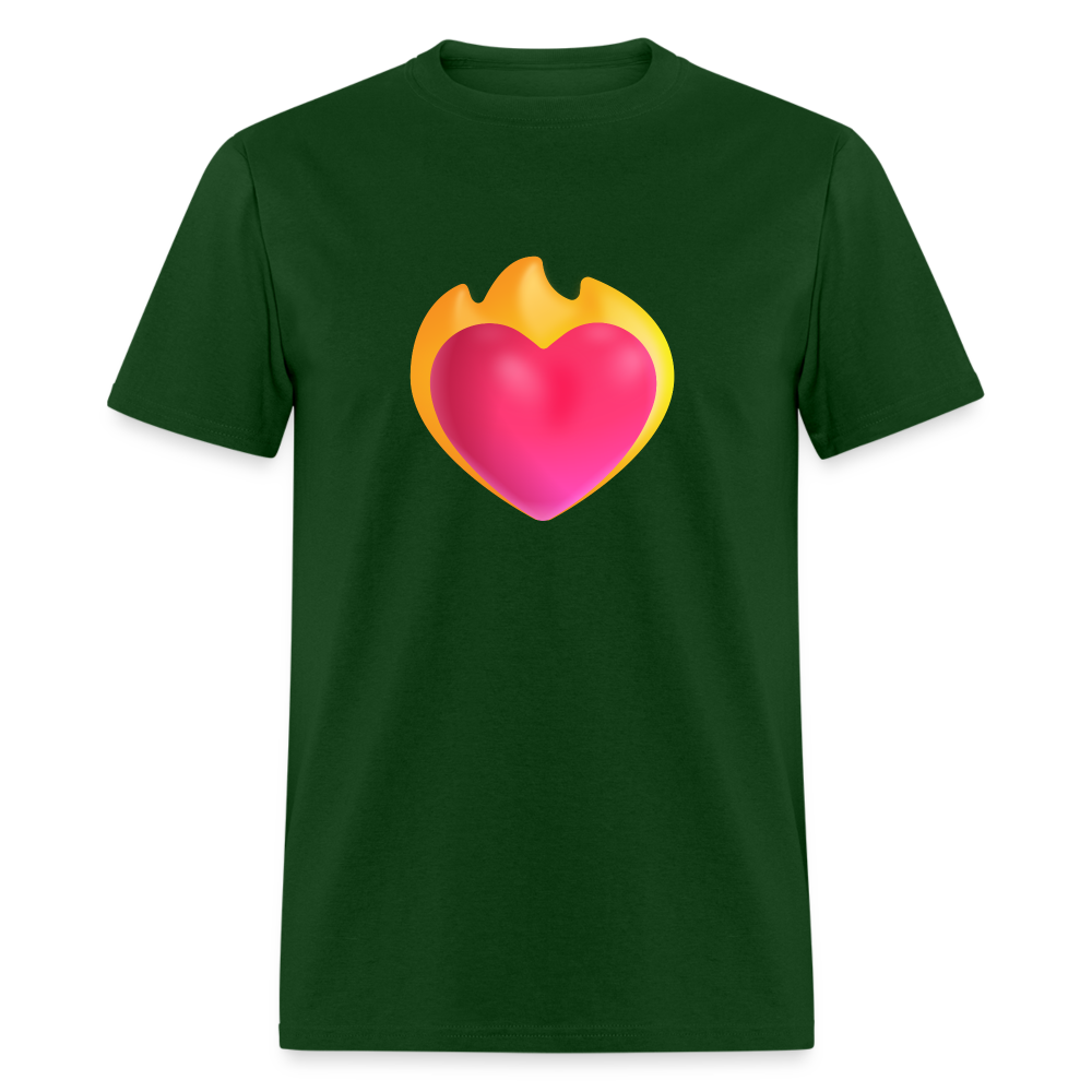 ❤️‍🔥 Heart on Fire (Microsoft Fluent) Unisex Classic T-Shirt - forest green