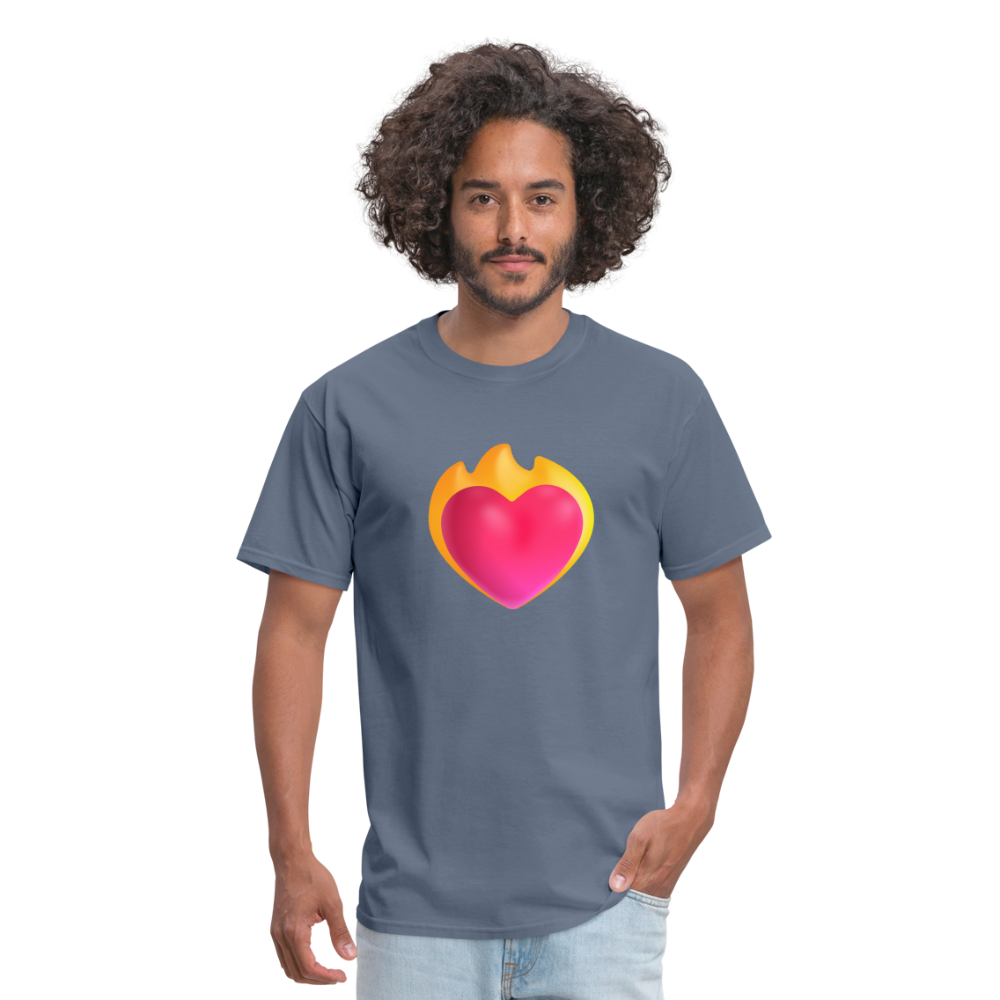 ❤️‍🔥 Heart on Fire (Microsoft Fluent) Unisex Classic T-Shirt - denim