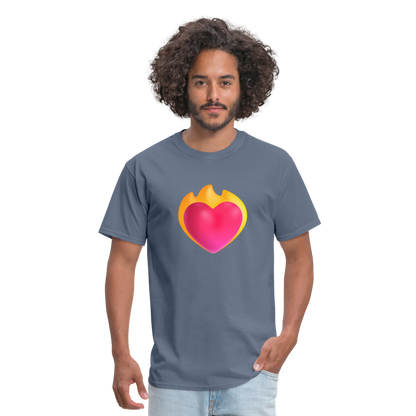 ❤️‍🔥 Heart on Fire (Microsoft Fluent) Unisex Classic T-Shirt - denim