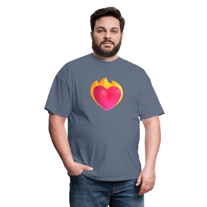 ❤️‍🔥 Heart on Fire (Microsoft Fluent) Unisex Classic T-Shirt - denim